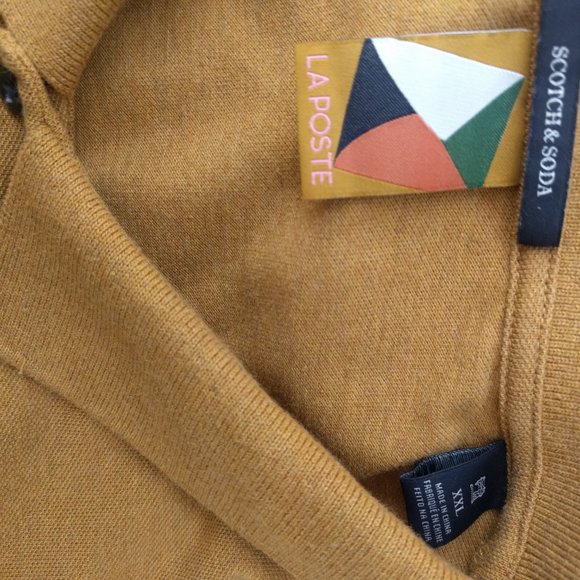 Unique Scotch and Soda Mustard Color Polo size XL - Picture 2 of 8